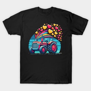 Cute Tractor | Valentines Day T-Shirt